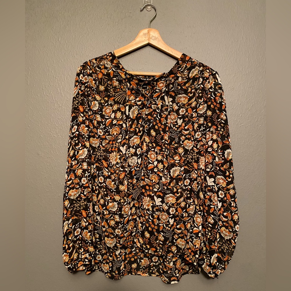 A.N.A Women’s Multicolor Floral Blouse (size L)